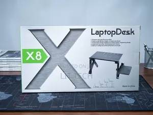 Foldable X8 Laptop Desk With Cooling Fan & Mouse Pad(11 to 17 Inch)