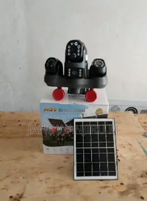 V380 Smart Four Lens Solar Powered Security Camera for Home