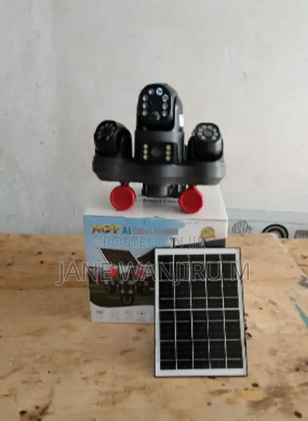 V380 Smart Four Lens Solar Powered Security Camera for Home