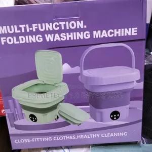 Collapsible Green/Purple Mini Washing Machine