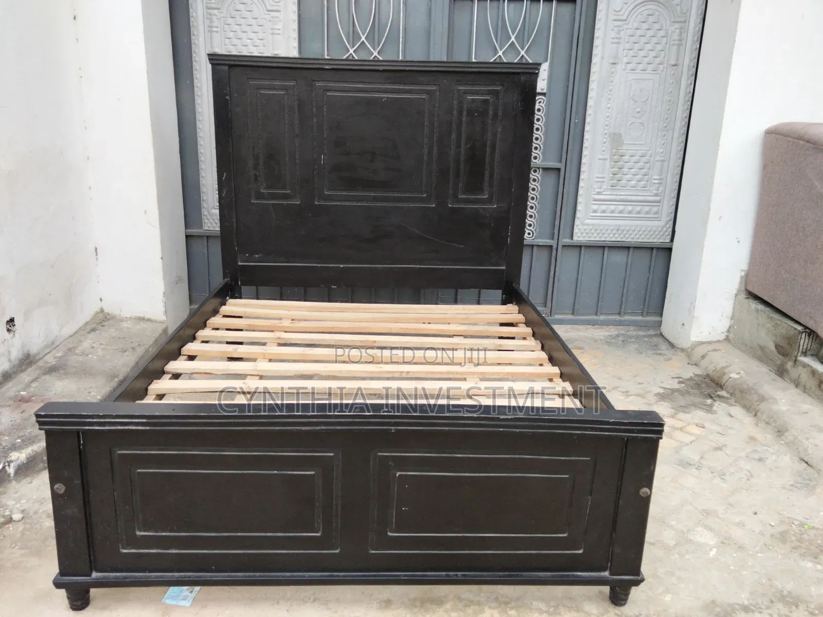 5 by 6 Black Bed