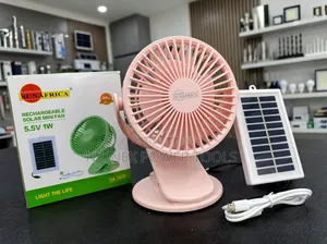 SunAfrica Solar Rechargeable Mini Fan With Clip