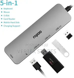 Rapoo XD100C USB-C 5-in-1 Hub With 4K HDMI