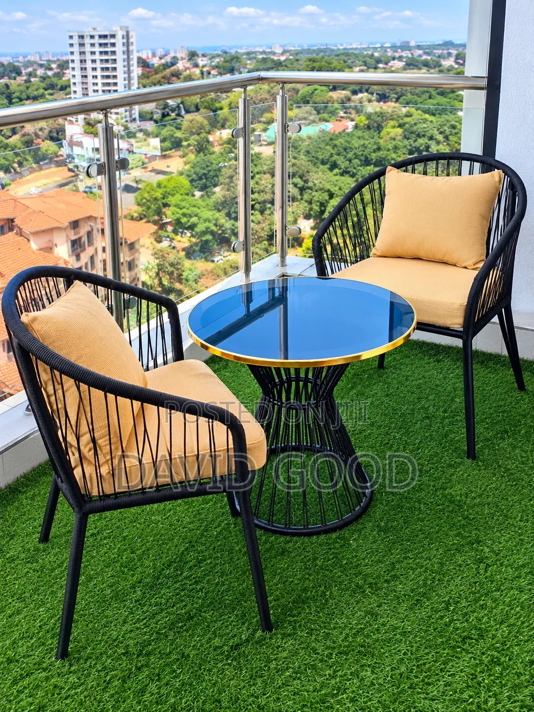 Black Gold Outdoor Table