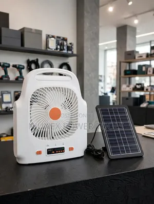 Solar Fan With Radio/Bt Speaker,Light Bulbs