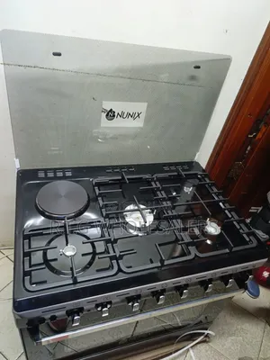 Nunix 90cm Freestanding Cooker – 4 Gas Burners Plus Hot Plate