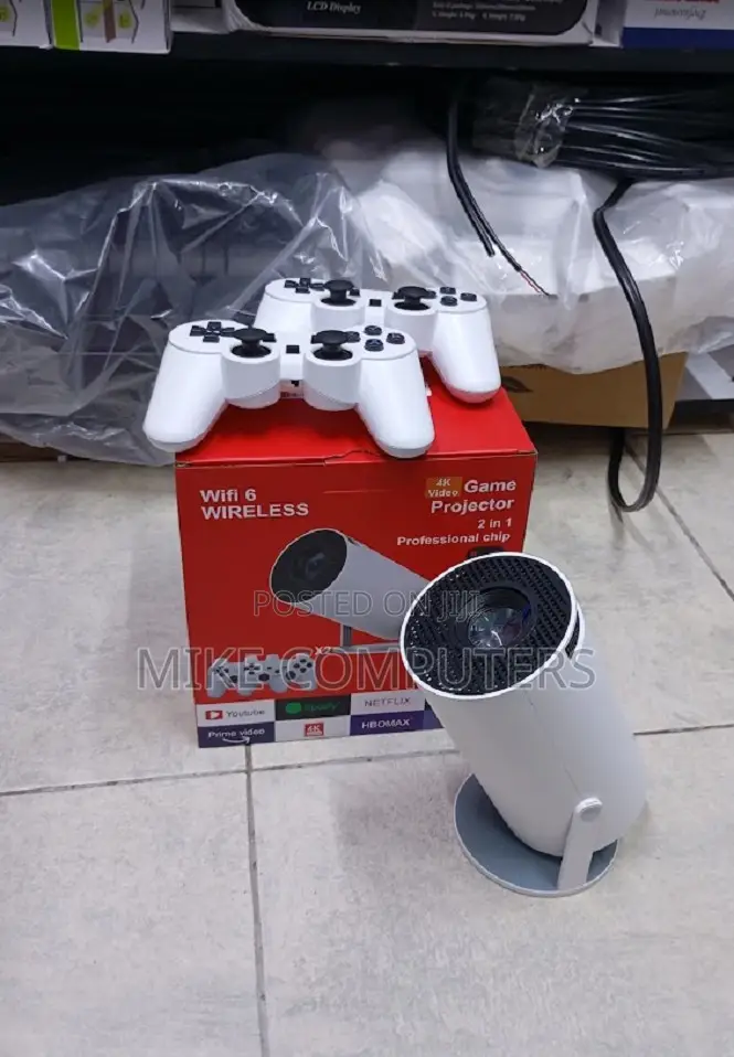 HY300 Android Mini Projector With Gaming Pads Free Games