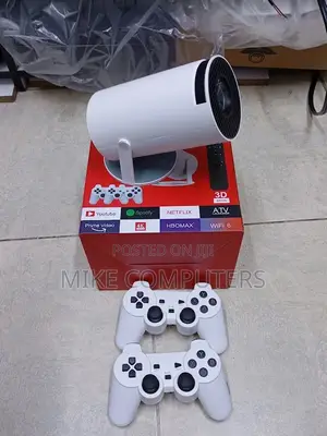 HY300 Smart Game Projector With 2 Wireless Pads