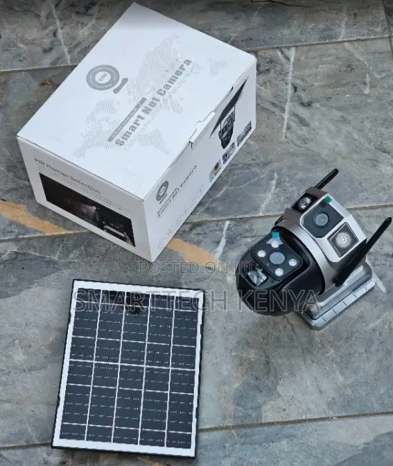V380 CCTV 4G 4MP Dual Lens Solar Camera Sim Card Wireless