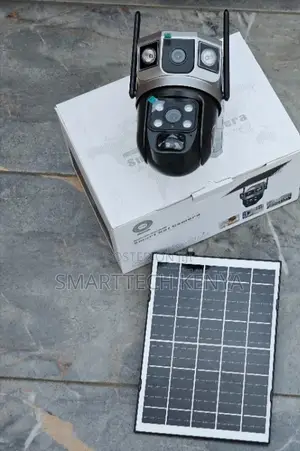 4G Dual Lens Solar PTZ Camera With Siren,Two Way Audio