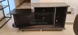 Charcoal Grey and Black TV Stand