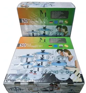 30pcs Induction Stainless Shiny Cookware Set
