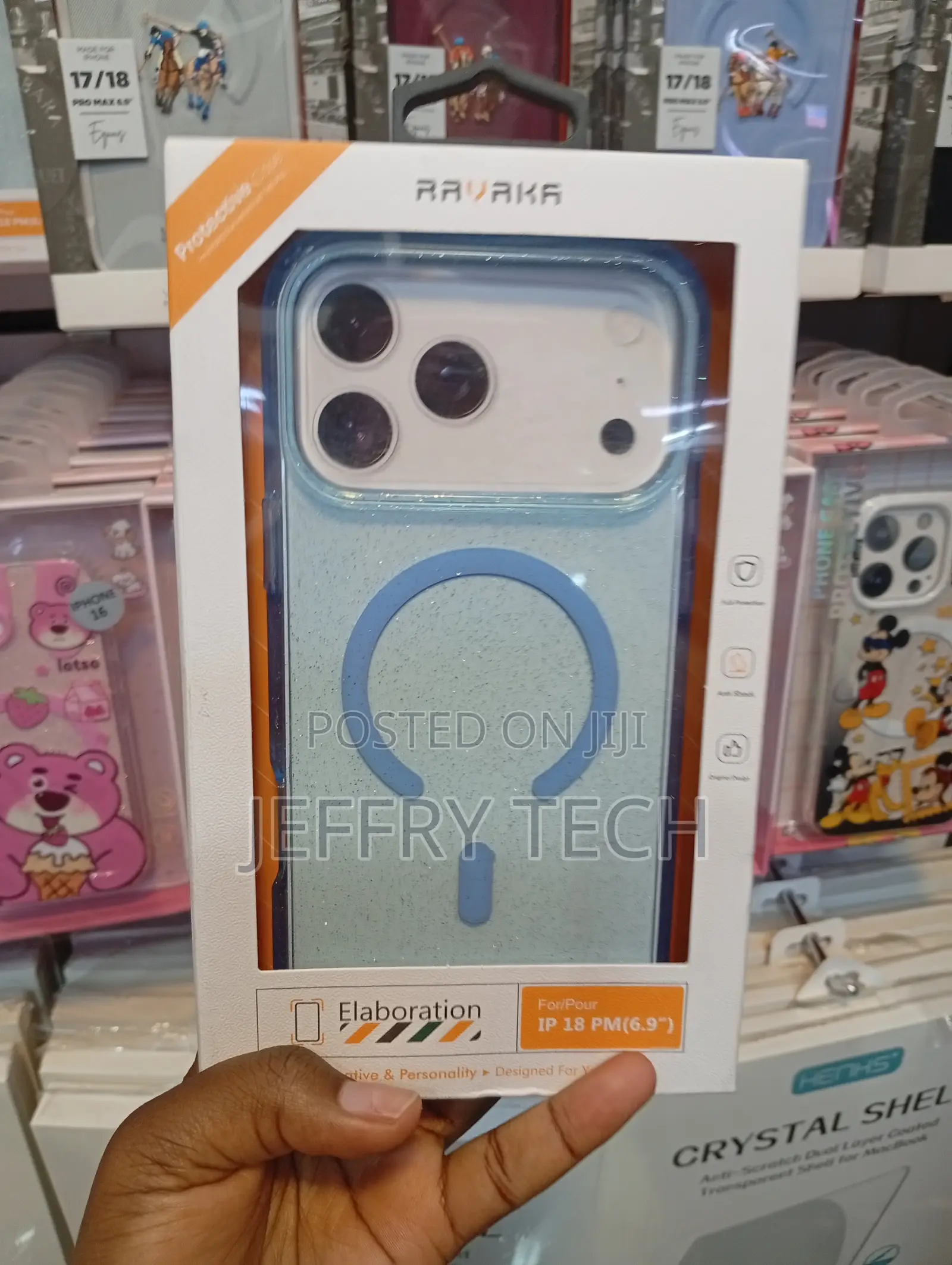 Light Blue Ravaka MagSafe Protective Phone Case for iPhone 18 Pro Max