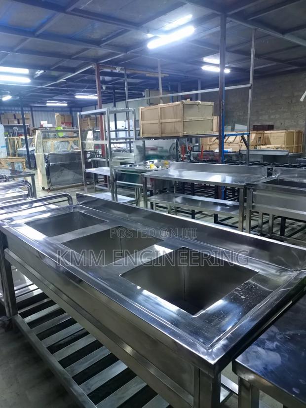 Stainless Steel Triple Bowl Sink