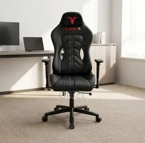 Gaming Chair : Black Leather Gaming Workstation Chair