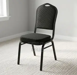 Office Chair : Stackable Black Fabric Event Chair