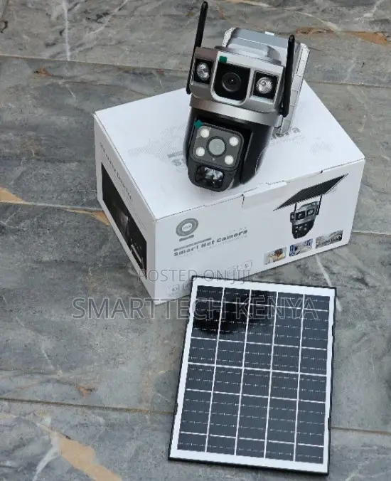 SIM CARD Outdoor Solar-Powered Security Camera, 4G Dual Lens