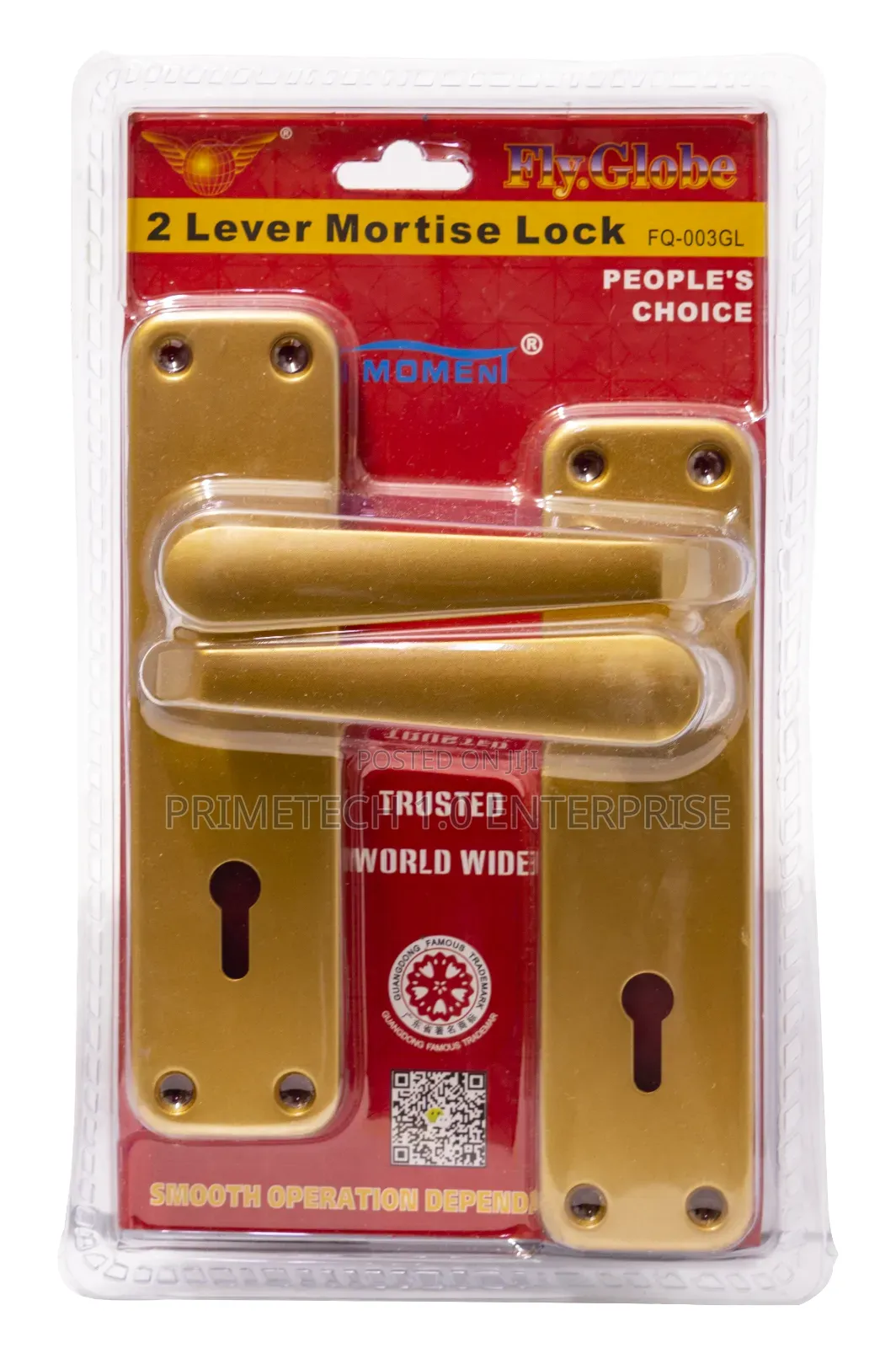 Gold Mortise 2 Lever Door Lock