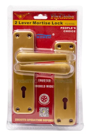 Gold Mortise 2 Lever Door Lock
