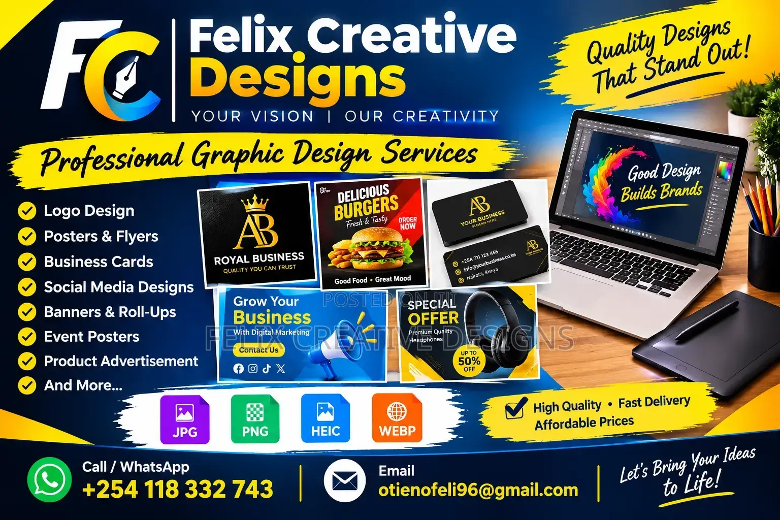 Professional Graphic Design Services – Posters, Logos & Flyers