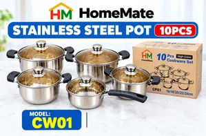 10 Pieces Stainless Steel Sufuria