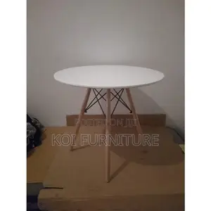 Dining Table : White MDF Dining Table