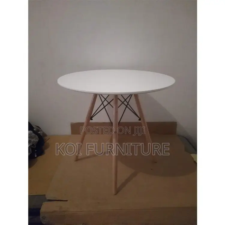 Dining Table : White MDF Dining Table