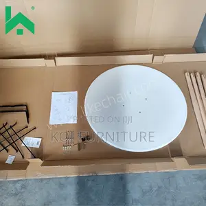 Dining Table : White MDF Dining Table