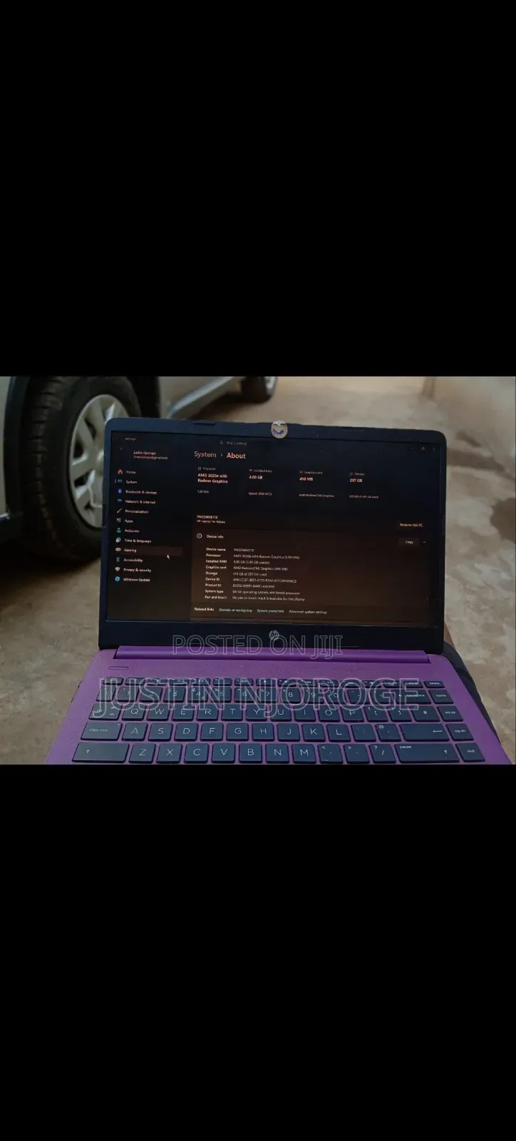 Laptop HP 14S 4GB AMD Ryzen HDD+SSD 256GB