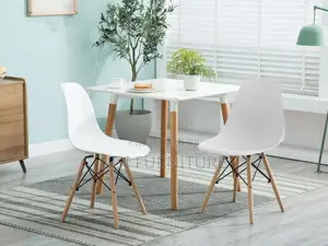 Dining Chair : White Eames-Style Dining Chair