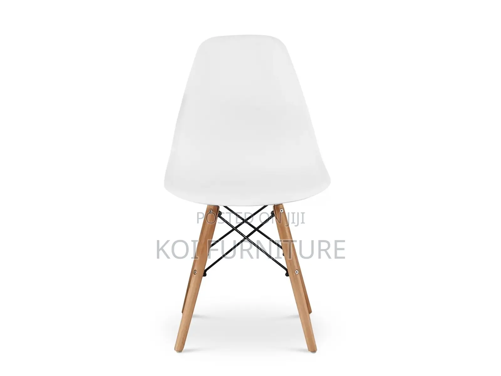 Dining Chair : White Eames-Style Dining Chair