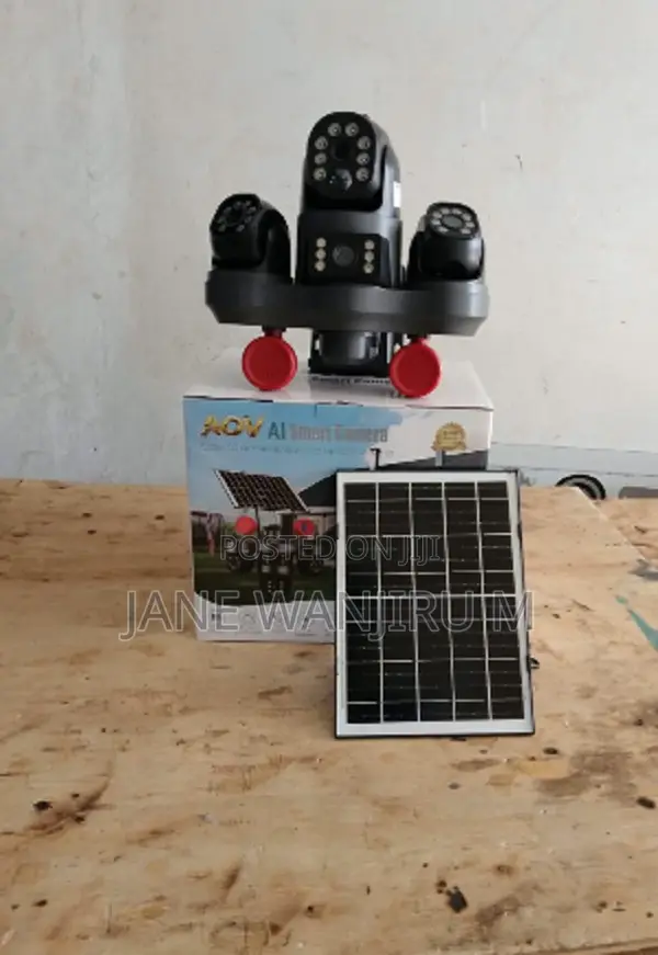 V380 Innovative Four Lens Solar Powered CCTV System