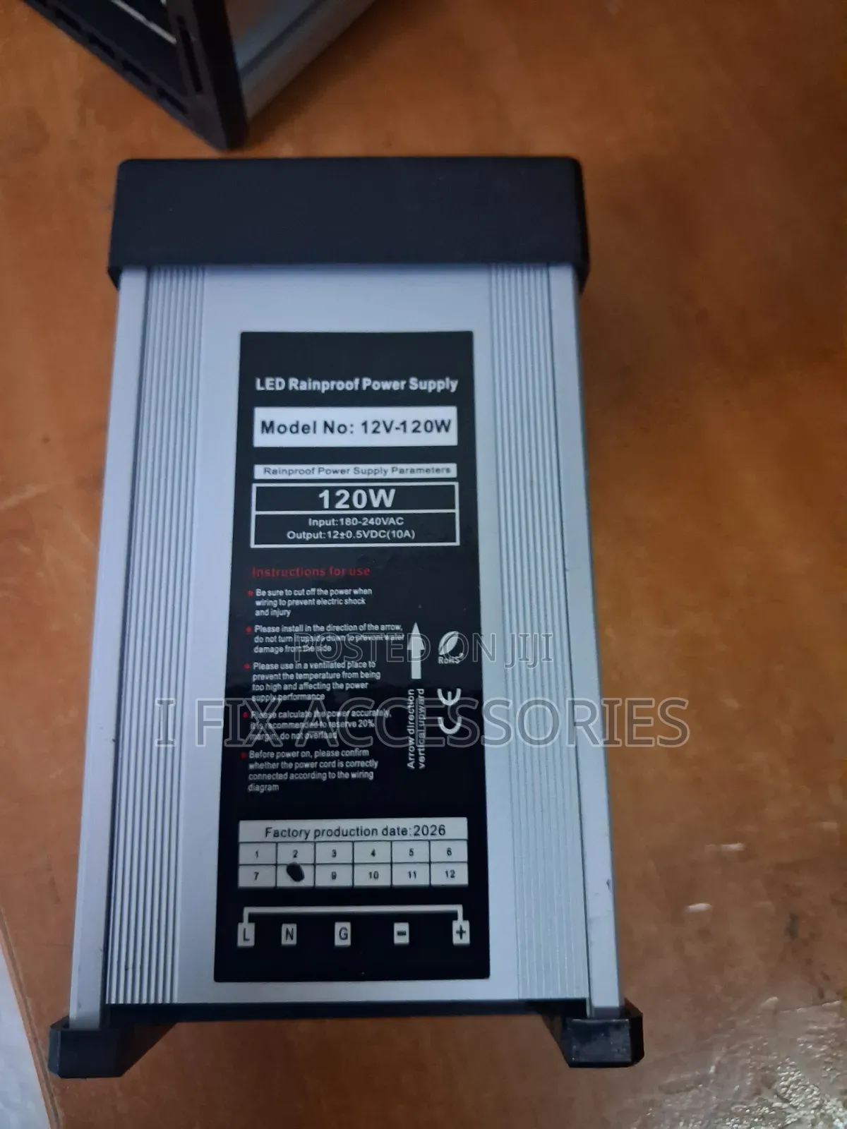 LED Rainproof Power Supply- 10A (12v-120w)