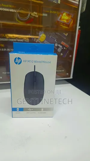 Black HP M10 Wired Mouse for Computers