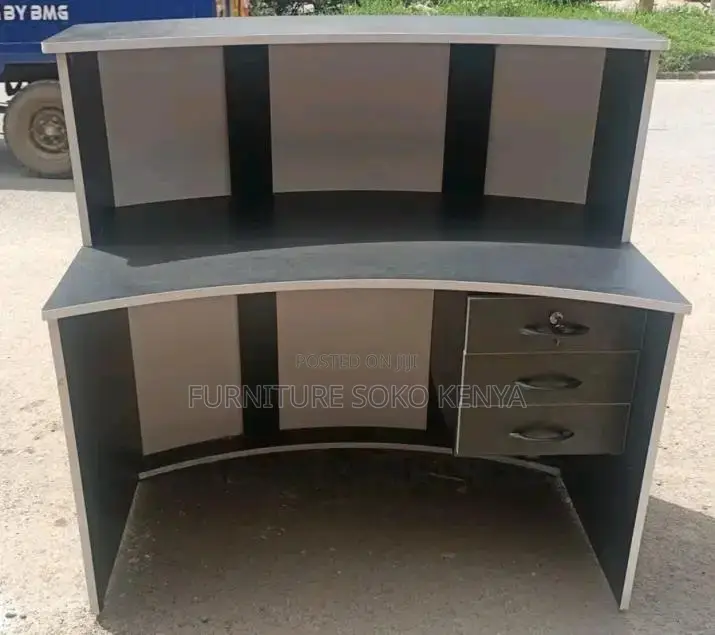 Office Reception Desk : 1.2M Curved Office Reception Desk