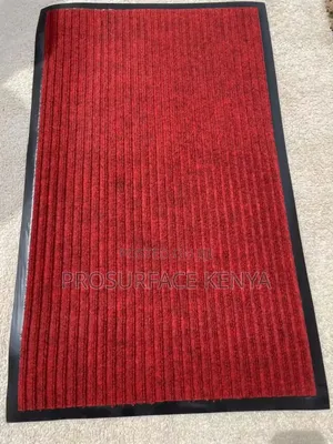 Rubber Edged Ribbed Carpet Entrance Mat 80x120cm