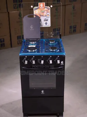 New Euroken 50×55 Full Gas Cooker – Black Finish With Free Gift