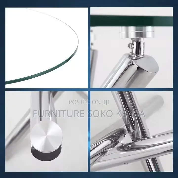 Dining Table : Modern Round Glass Dining Table