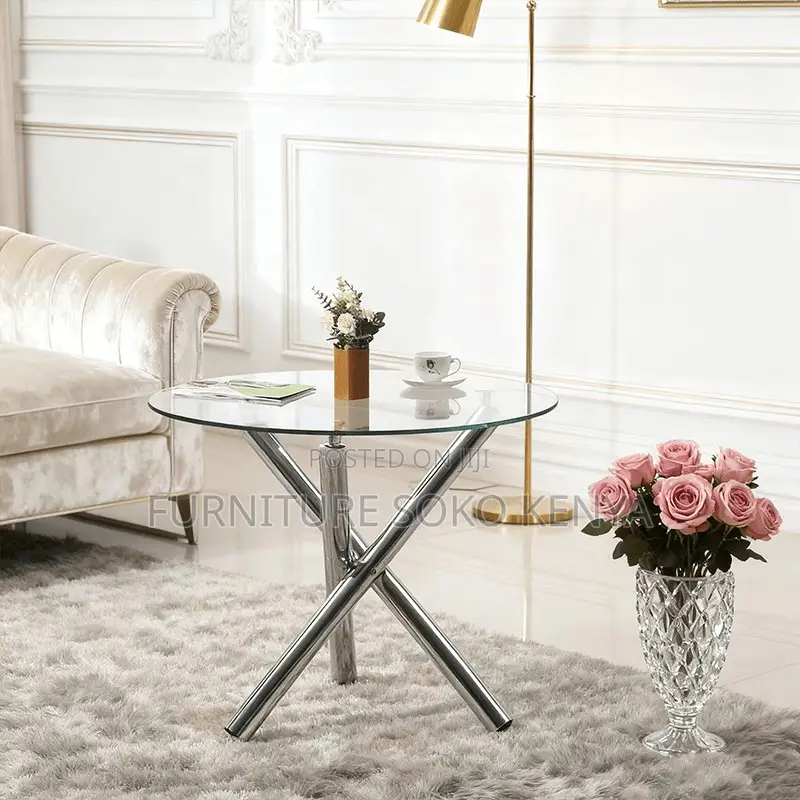 Dining Table : Modern Round Glass Dining Table