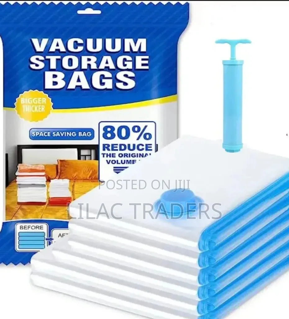 5PCS Vacuum Storage Bags With Manual Pump – Space Saving Bags Tect