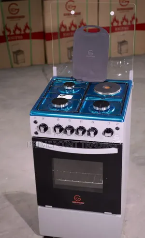 Eurochef 50×55 Silver Cooker – 3 Gas + 1 Rapid Hotplate