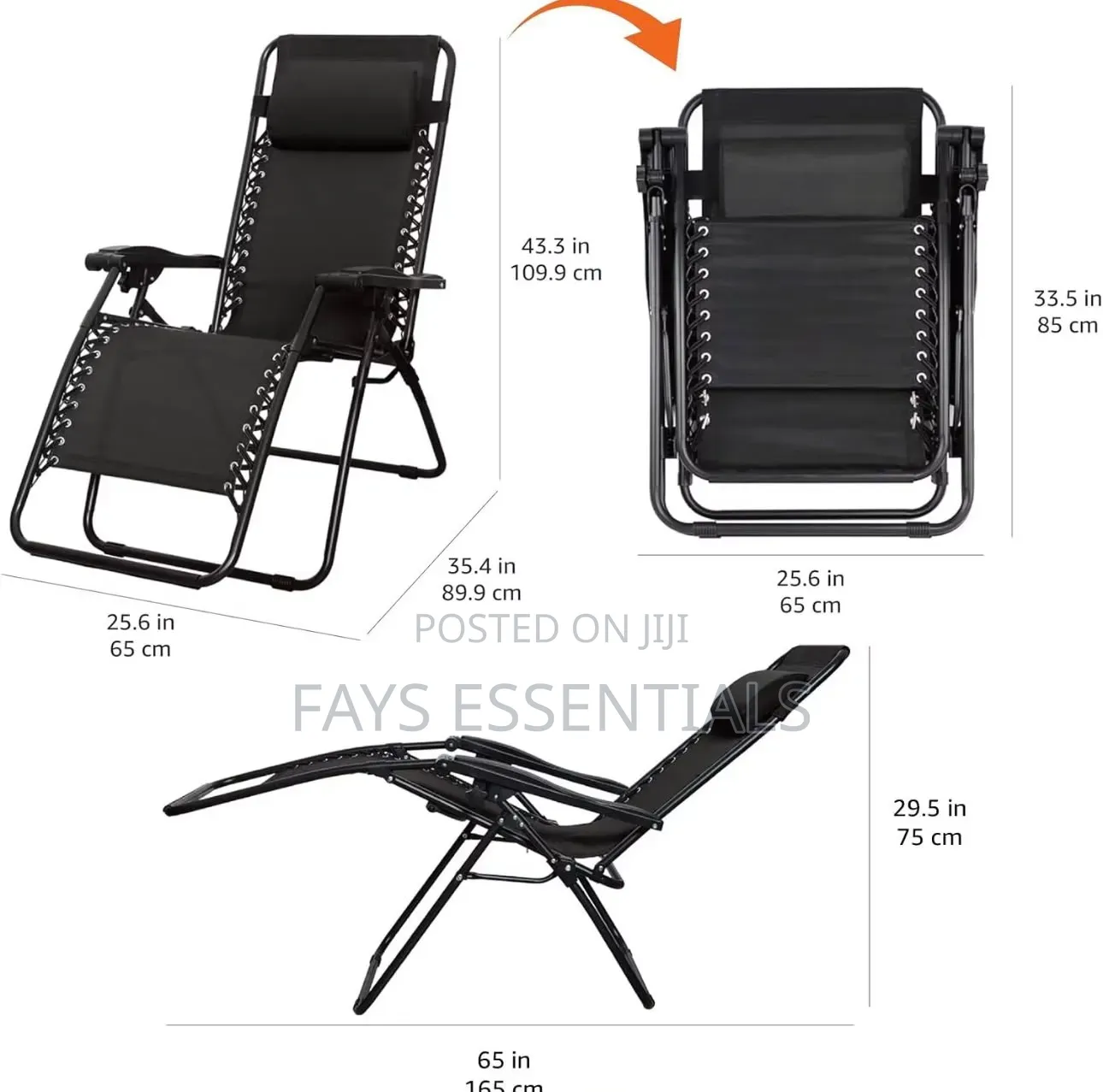 Foldable Reclining Outdoor Chair