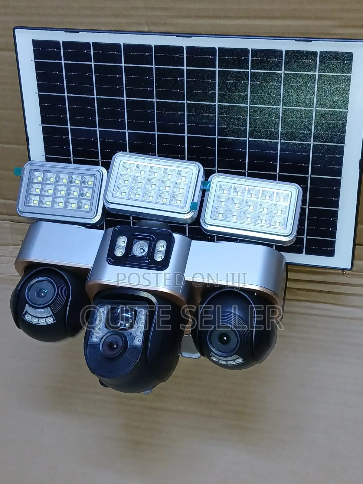 Solar-Powered Triple-Eye Smart Security All Camera Rotate