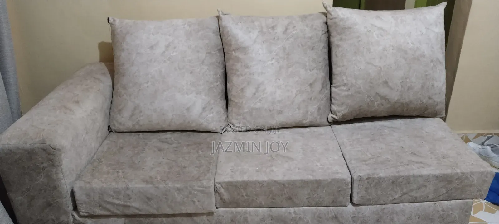 3 Seater Beige/ Grey
