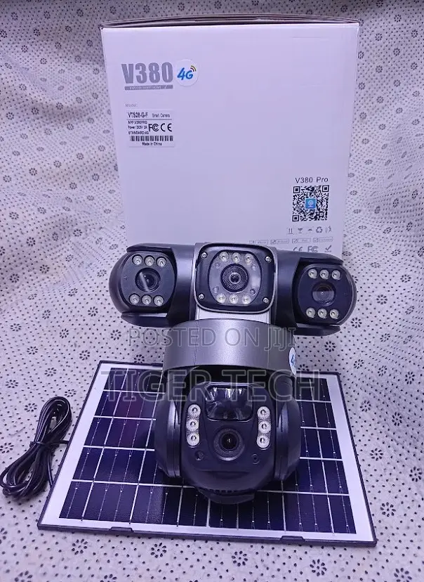 VTS-28 4G LTE Solar Security Camera Triple-Lens CCTV Camera