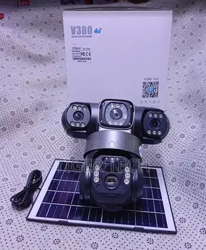 Outdoor CCTV Camera With 3 Lens Solar 4g Simcard Camera