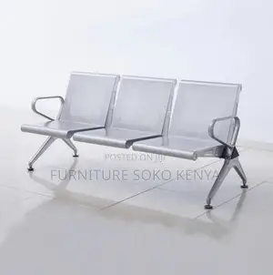 Office Bench : 3-Seater Metal Waiting Bench
