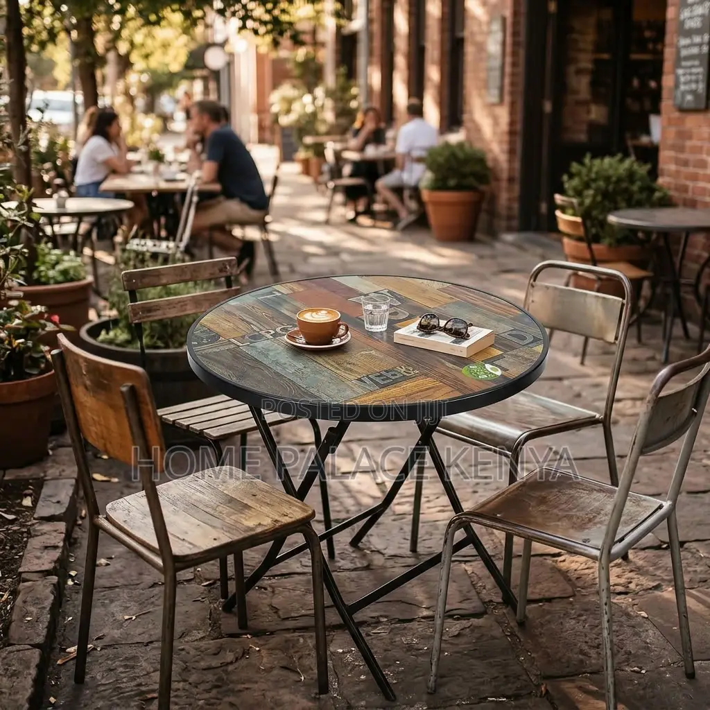 Dining Table; Round MDG Top Foldable Dining Table