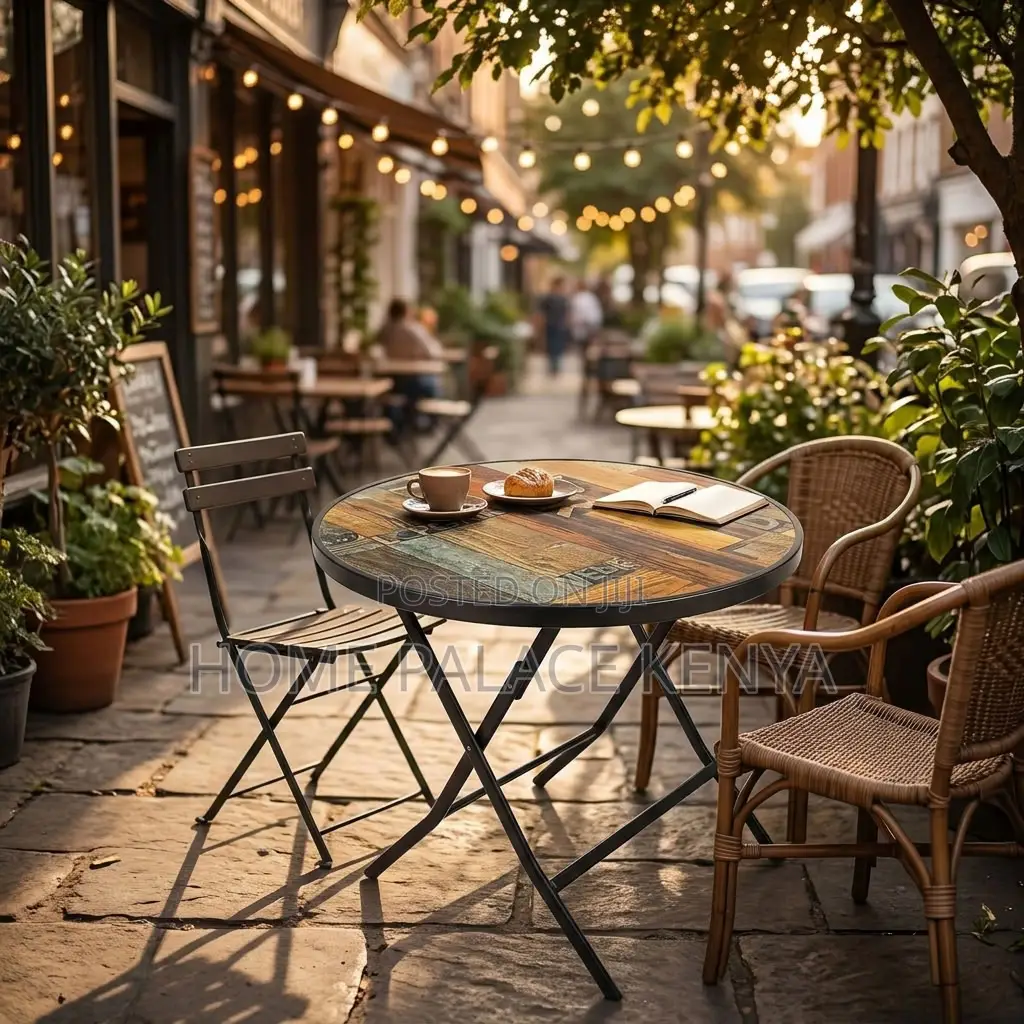 Dining Table; Round MDG Top Foldable Dining Table