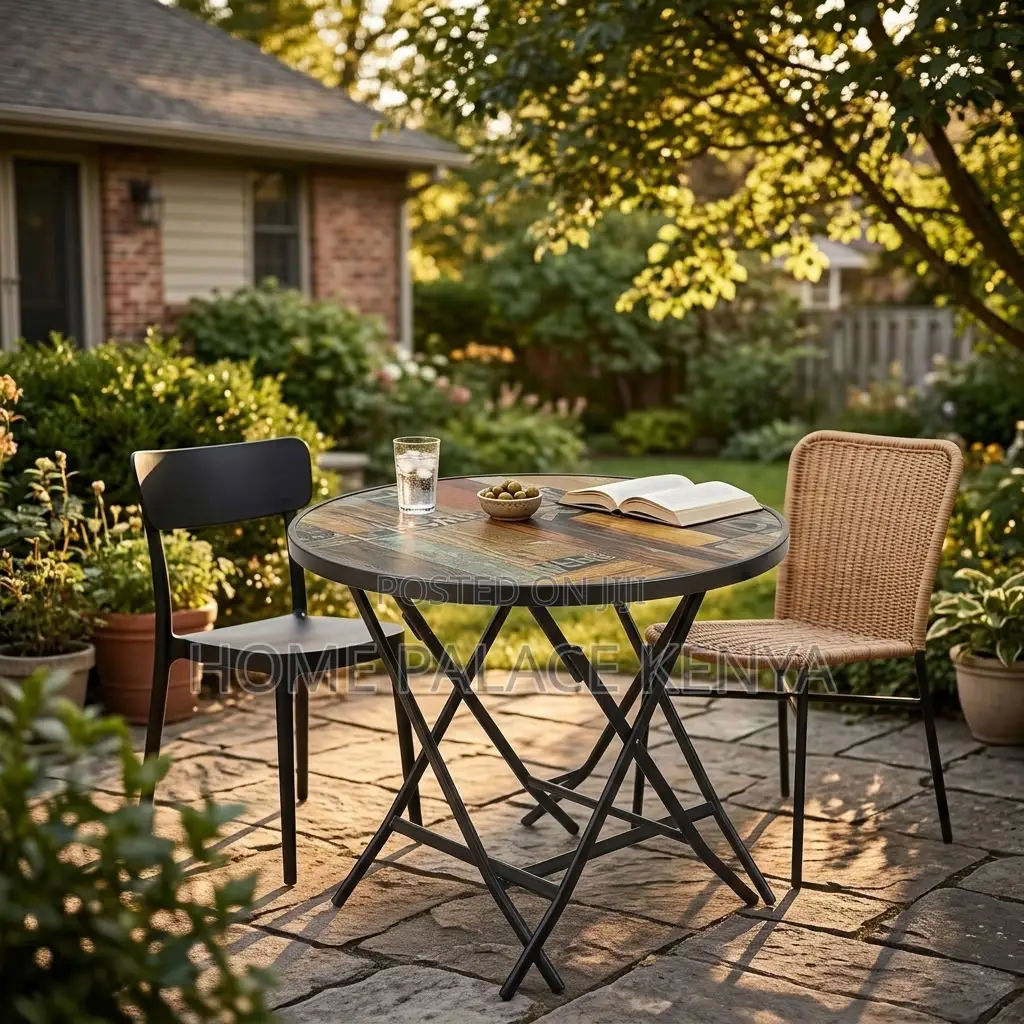 Dining Table; Round MDG Top Foldable Dining Table